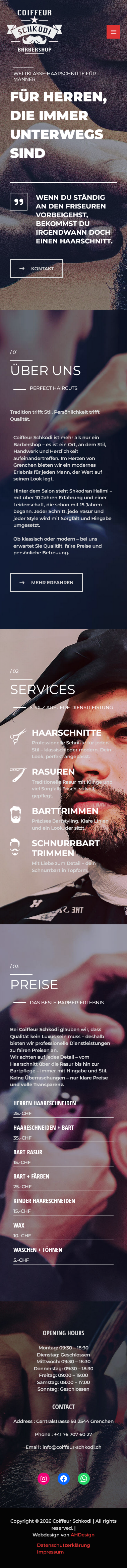 Coiffeur Schkodi mobile screen